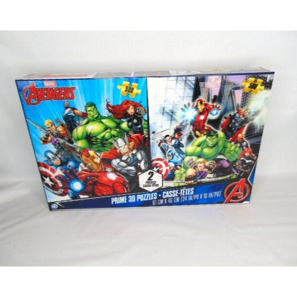 Marvel - The Avengers- Prime 3D Lenticular Puzzles - 2 puzzle set- New Sealed - Picture 1 of 8